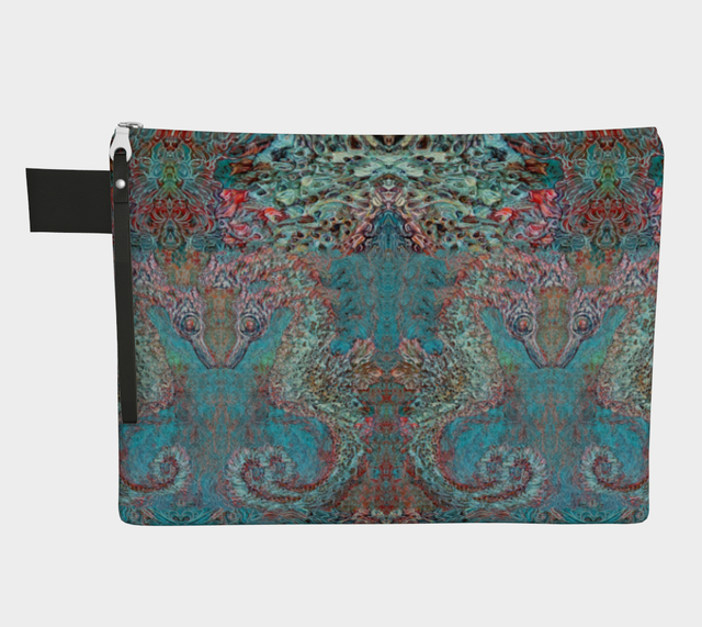 SEAHORSE PALACE Zippered Pouch