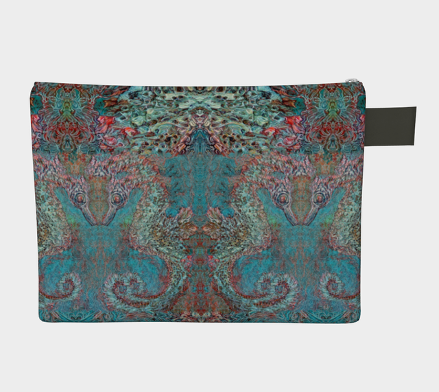 SEAHORSE PALACE Zippered Pouch