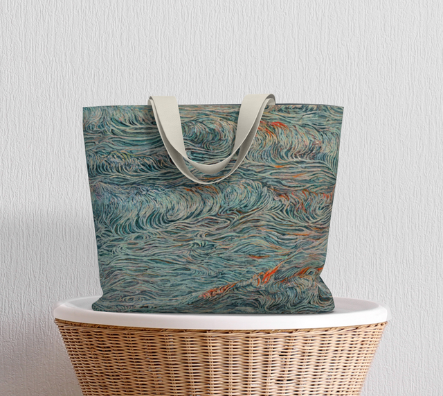 BEACH WAVES Oversized Tote