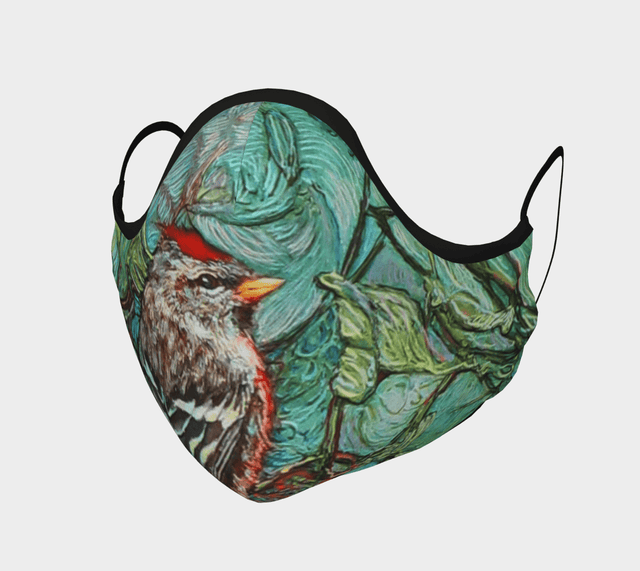Redpoll - Face Mask - Non Medical - Col Mitchell ~ Wild Blackbird