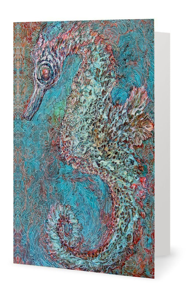 Seahorse in Glass Cradle - Art Card - Col Mitchell ~ Wild Blackbird