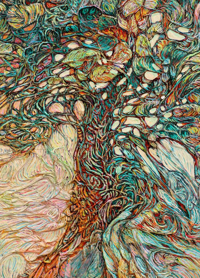 Wind Wave Tree of Life - Postcard - Col Mitchell ~ Wild Blackbird