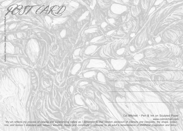 Wind Wave Tree of Life - Postcard - Col Mitchell ~ Wild Blackbird